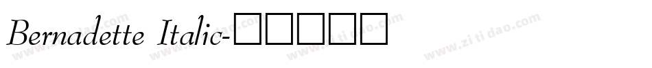 Bernadette Italic字体转换